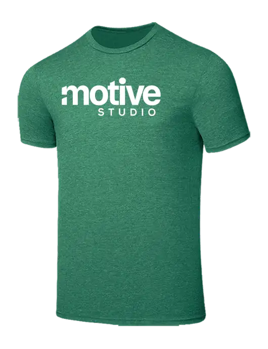 Seriously Soft Heathered Kelly Green T-Shirt w/Motive Studio Logo