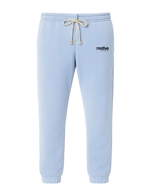 Comfort Colors Garment-Dyed Light Blue Lightweight Fleece Sweatpants w/Motive Studio Logo