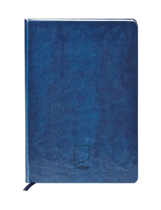 Fabrizio Blue Hard Cover 5.75 x 8.3 Journal w/Motive Studio Logo