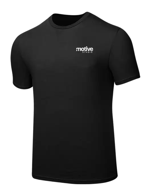 Seriously Soft Black T-Shirt w/Motive Studio Logo