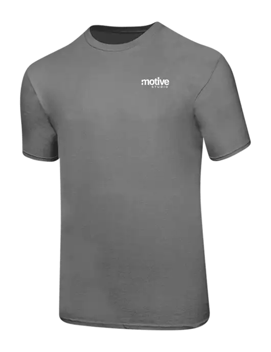 Ring Spun Medium Grey 4.5 oz T-Shirt w/Motive Studio Logo