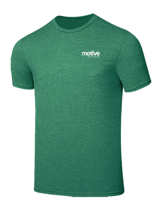 Seriously Soft Heathered Kelly Green T-Shirt w/Motive Studio Logo
