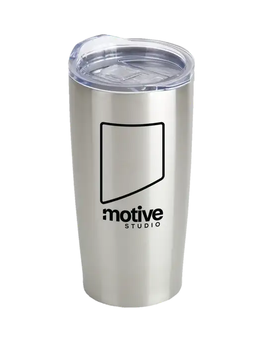 Society Silver 20 oz Insulated Tumbler w/Motive Studio Logo