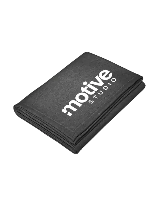 Core Dark Grey Heather Fleece Sweatshirt Blanket w/Motive Studio Logo