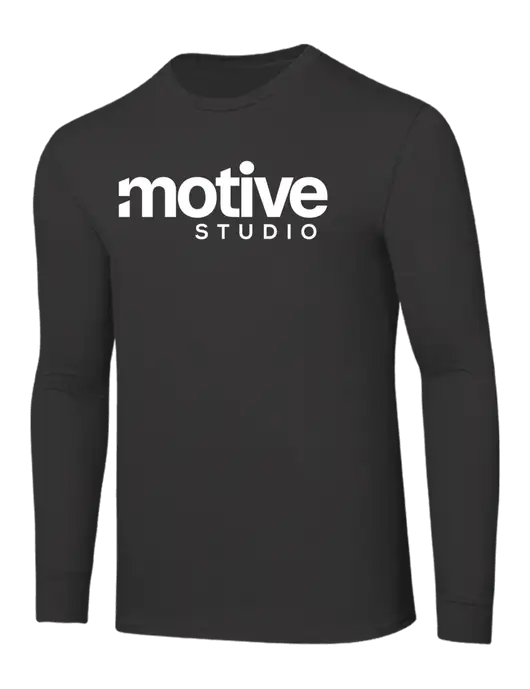 Core Blend Charcoal Grey Long Sleeve Tee w/Motive Studio Logo