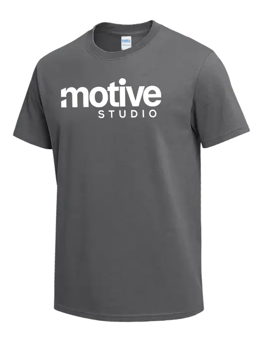 Medium Grey Heavyweight 6.1 oz T-Shirt w/Motive Studio Logo