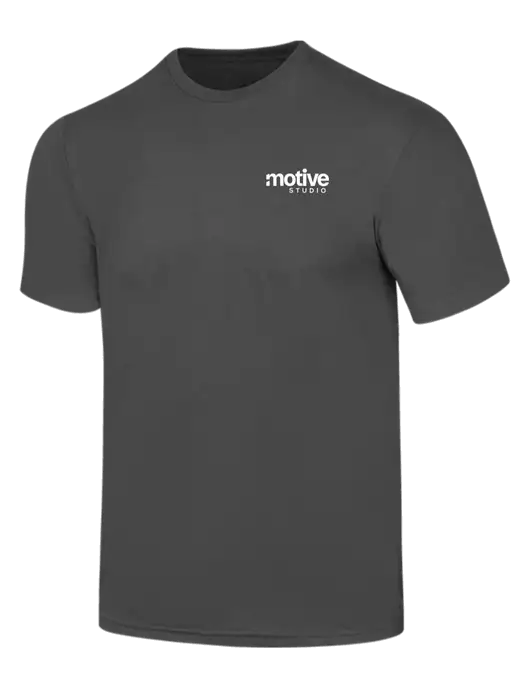 Simply Soft Charcoal 4.5oz  Poly/Combed Ring Spun Cotton T-Shirt w/Motive Studio Logo