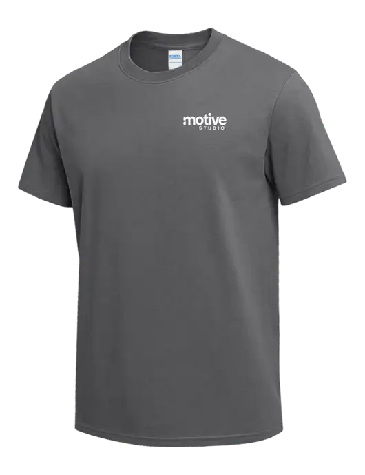 Medium Grey Heavyweight 6.1 oz T-Shirt w/Motive Studio Logo