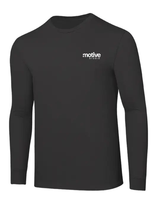 Core Blend Charcoal Grey Long Sleeve Tee w/Motive Studio Logo
