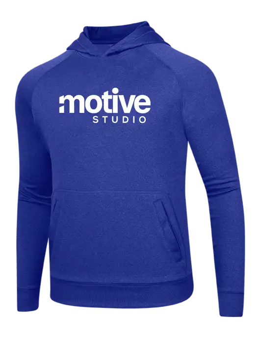 Tech True Royal Fleece Hooded Sweatshirt w/Motive Studio Logo