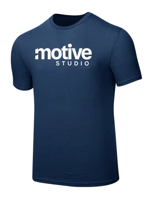 Seriously Soft Deep Slate Blue T-Shirt w/Motive Studio Logo