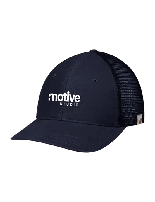 Carhartt Navy Canvas Trucker Cap w/Motive Studio Logo