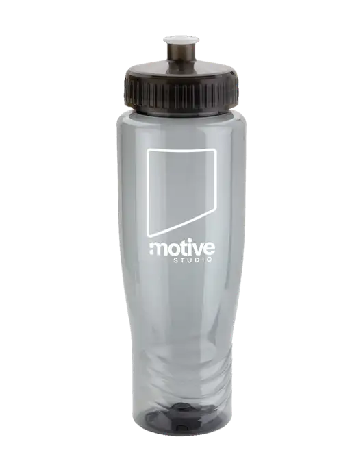 Roam Smoke 28 oz Eco-Polyclear Bottle with Push Pull Lid w/Motive Studio Logo