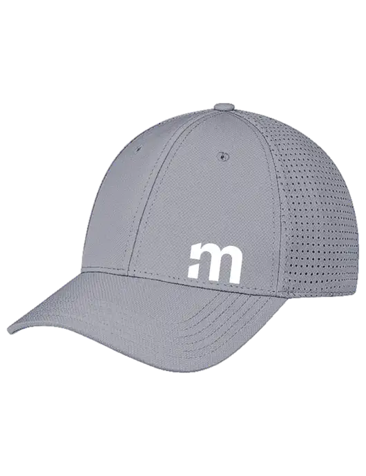 Grey Performance Stretchable Cap Hook & Loop w/m Icon Logo