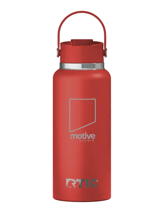 RTIC Outback 32 oz Red Bottle w/Motive Studio Logo