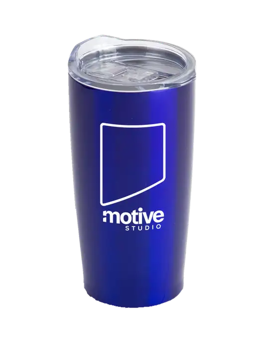 Society Blue 20 oz Insulated Tumbler w/Motive Studio Logo
