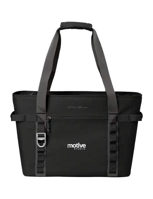 Eddie Bauer Black/Medium Grey Max Cool Tote Cooler  w/Motive Studio Logo