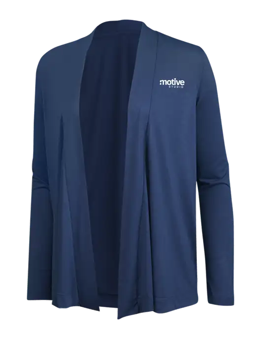 Dusty  Blue Womens Concept Cardigan w/Motive Studio Logo