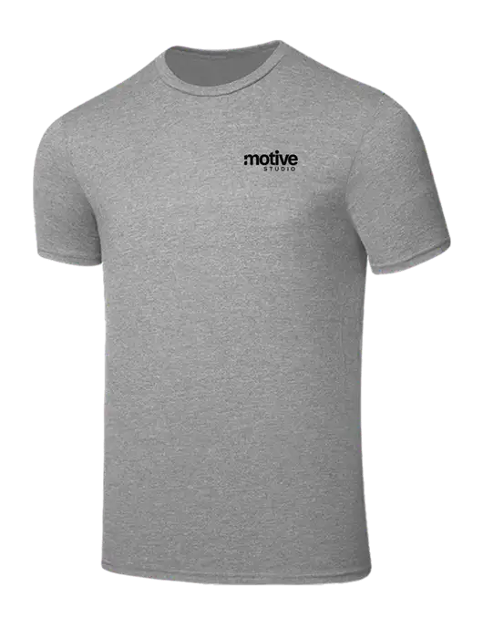 Seriously Soft Light Heather Grey T-Shirt w/Motive Studio Logo