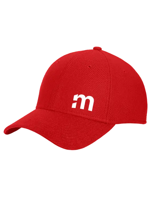 New Era Diamond Era Red Stretch Cap w/m Icon Logo