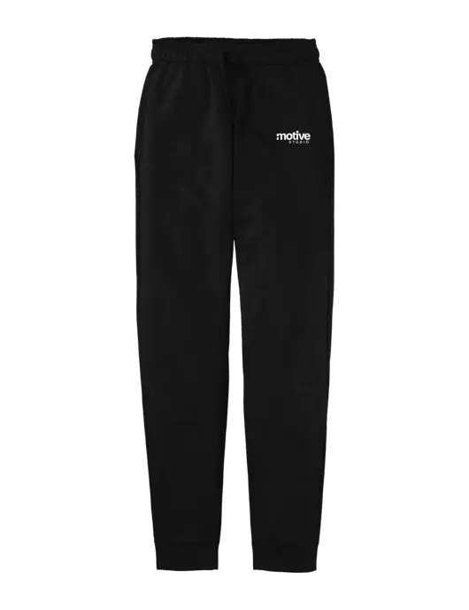 Core Fleece Black Jogger w/Motive Studio Logo