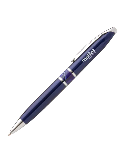 Illusion Navy Pen - Black Ink w/Motive Studio Logo
