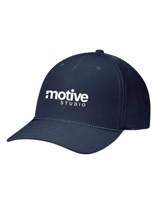 Richardson Laser Perf Performance Dark Navy/Navy-Grey-Blue Rope Cap w/Motive Studio Logo