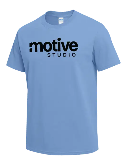 Light Blue Heavyweight 6.1 oz T-Shirt w/Motive Studio Logo