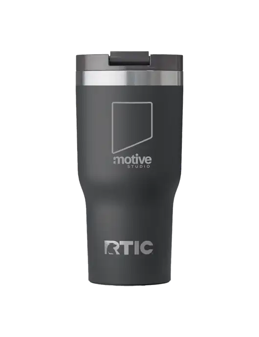 RTIC Essential 30 oz Charcoal Tumbler w/Motive Studio Logo