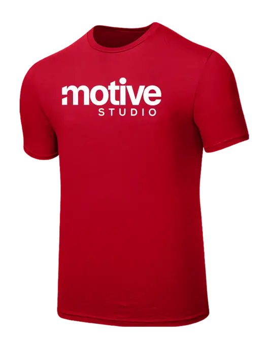 Seriously Soft Red T-Shirt w/Motive Studio Logo