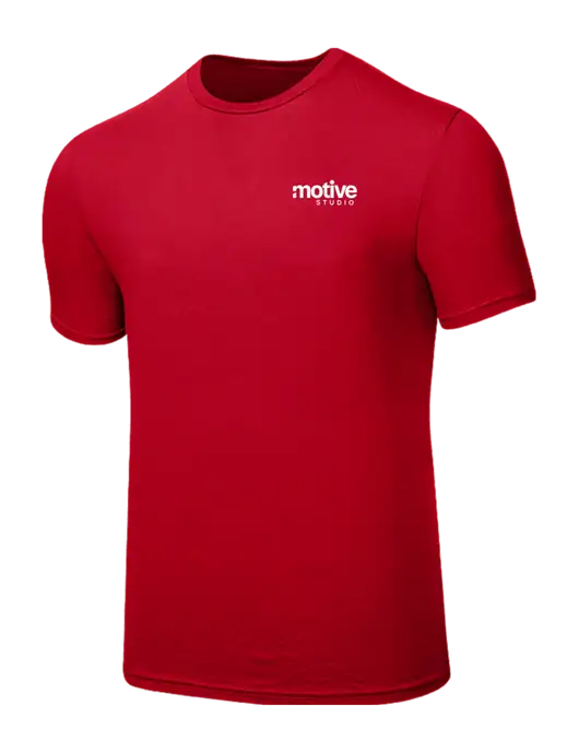 Seriously Soft Red T-Shirt w/Motive Studio Logo