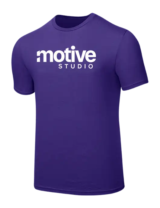 Seriously Soft Purple T-Shirt w/Motive Studio Logo