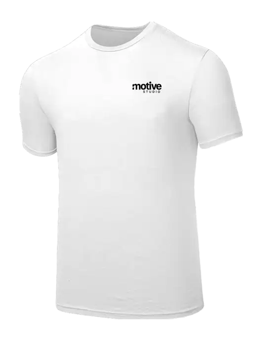 Seriously Soft White T-Shirt w/Motive Studio Logo