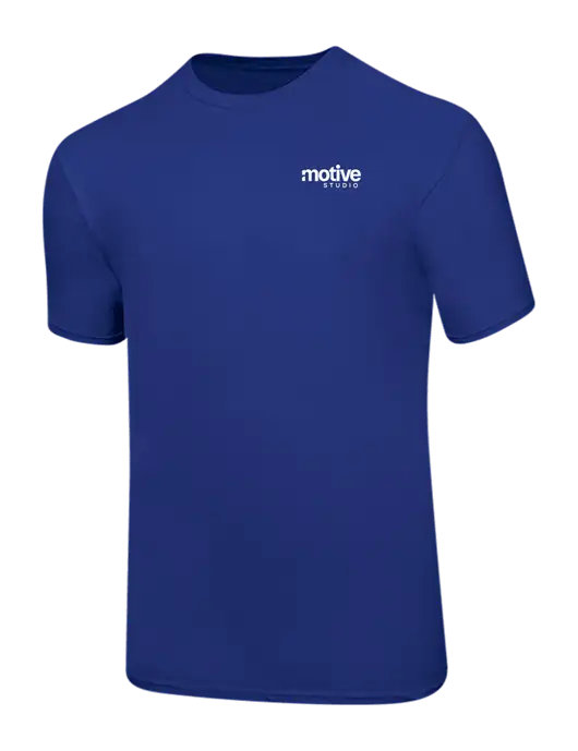 Ring Spun Royal 4.5 oz T-Shirt w/Motive Studio Logo