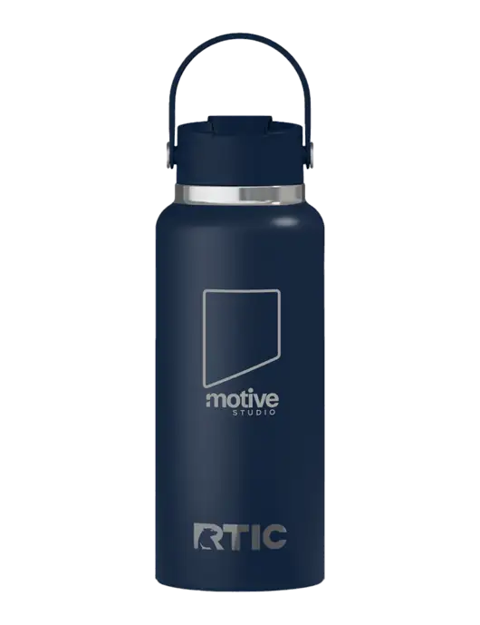 RTIC Outback 32 oz Navy Bottle w/Motive Studio Logo