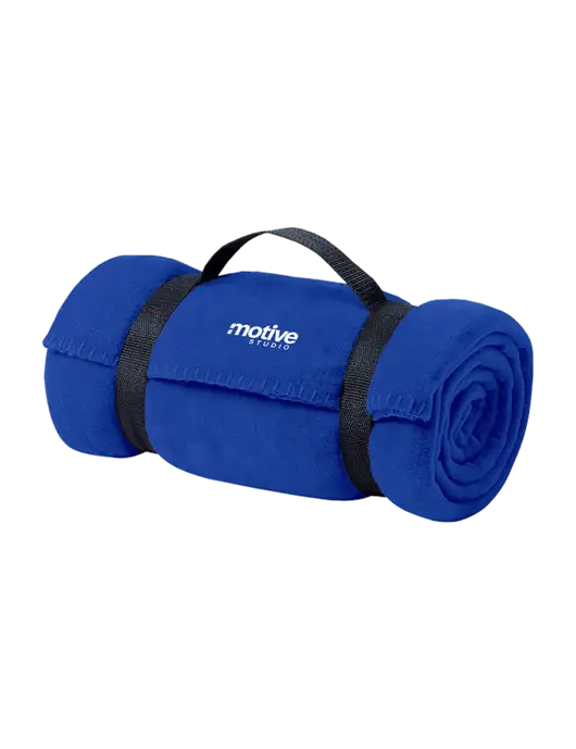 Casual Royal Fleece Blanket With Strap  w/Motive Studio Logo