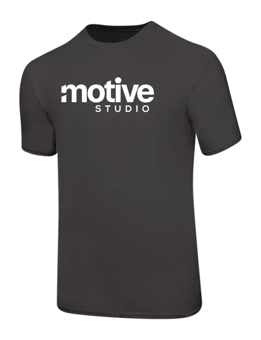 Ring Spun Charcoal 4.5 oz T-Shirt w/Motive Studio Logo