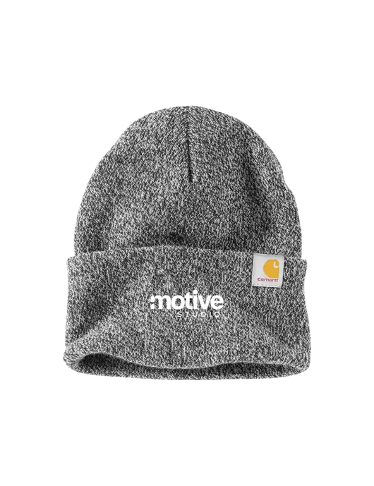 Carhartt Medium Grey Heather Watch Cap 2.0 w/Motive Studio Logo