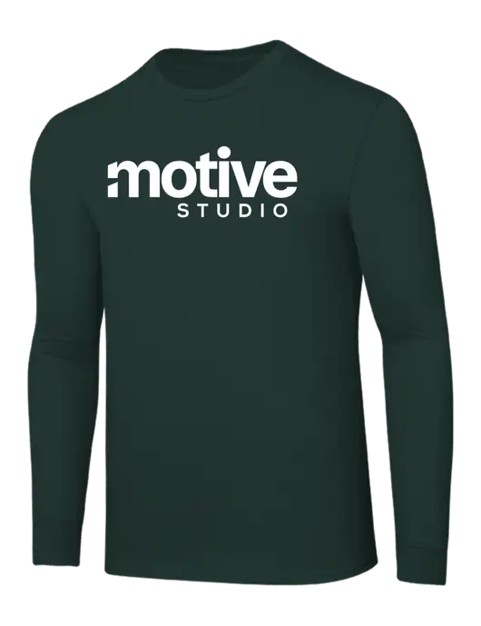 Core Blend Dark Green Long Sleeve Tee w/Motive Studio Logo