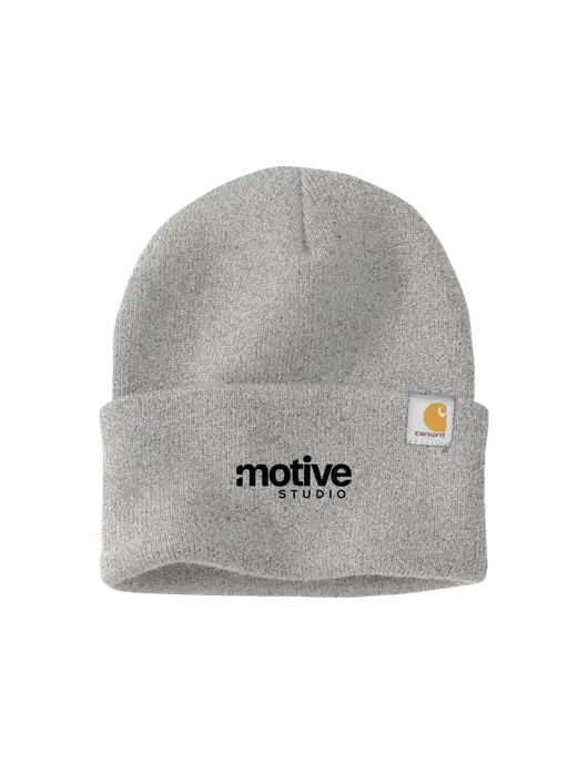 Carhartt Light Grey Heather Watch Cap 2.0 w/Motive Studio Logo