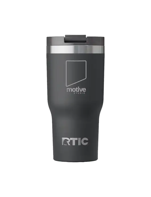 RTIC Essential 20 oz Charcoal Tumbler w/Motive Studio Logo