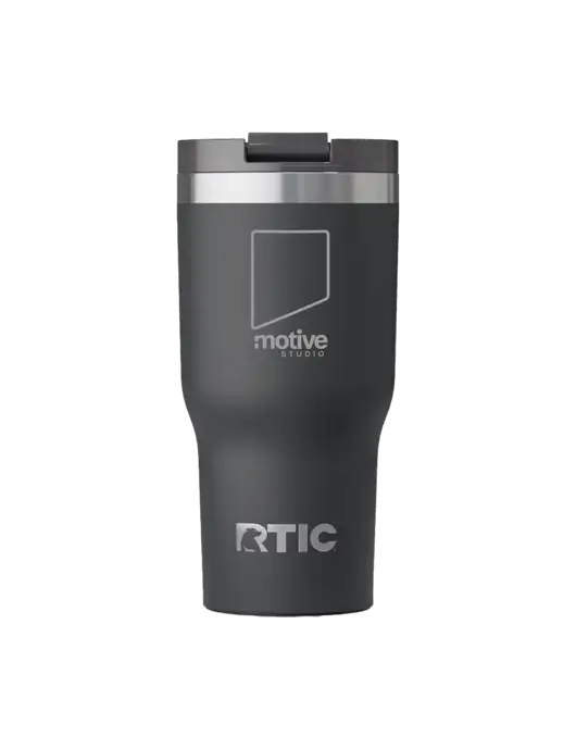 RTIC Essential 20 oz Charcoal Tumbler w/Motive Studio Logo