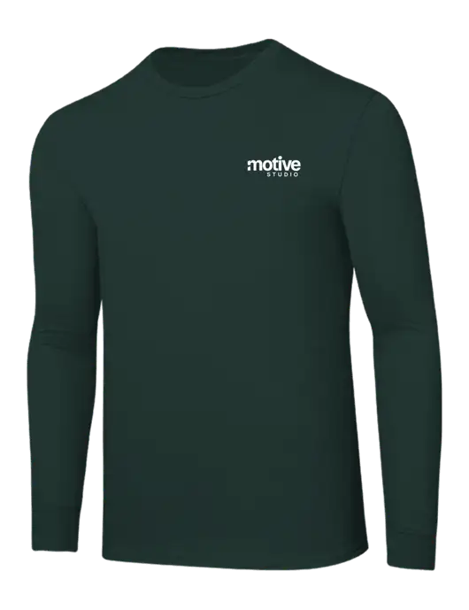 Core Blend Dark Green Long Sleeve Tee w/Motive Studio Logo