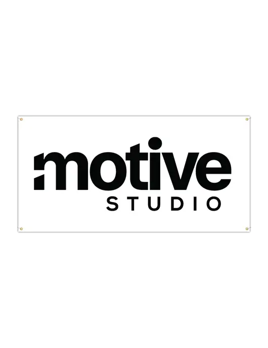 Vinyl Banner 96" x 48" w/Motive Studio Logo