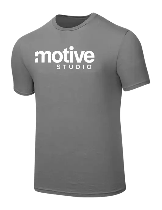 Seriously Soft Medium Grey T-Shirt w/Motive Studio Logo