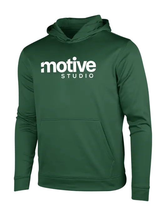 Forest Green Sport-Wick Fleece Hooded Pullover w/Motive Studio Logo