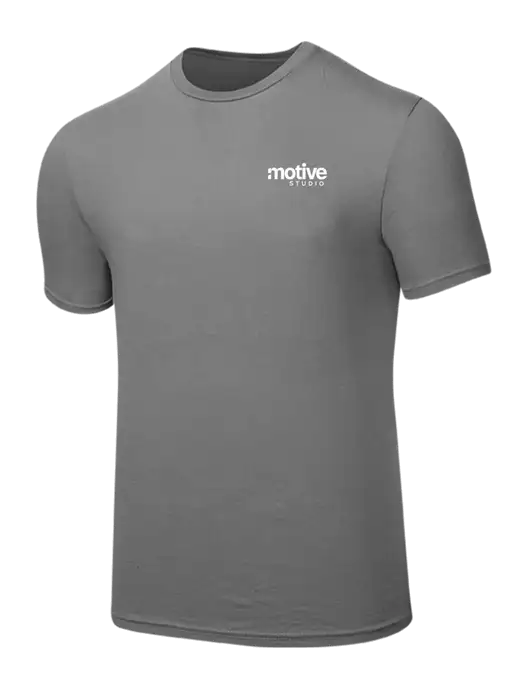 Seriously Soft Medium Grey T-Shirt w/Motive Studio Logo
