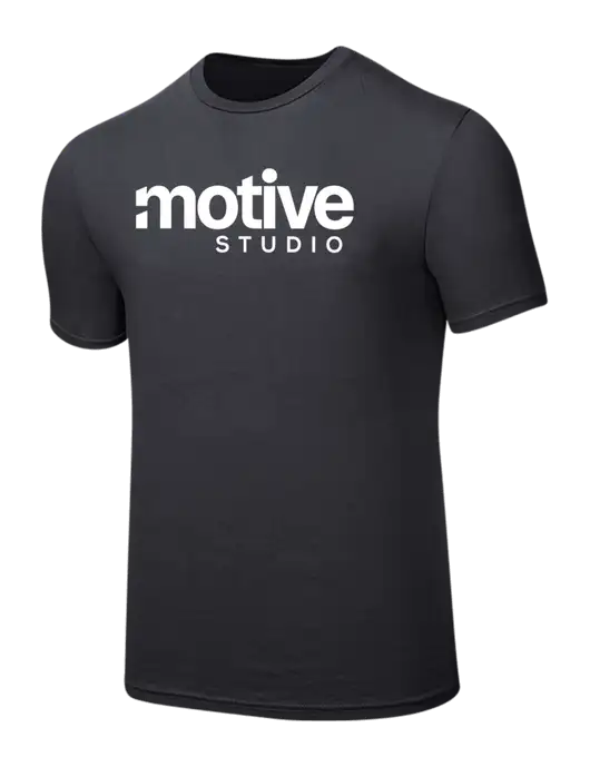 Seriously Soft Charcoal T-Shirt w/Motive Studio Logo