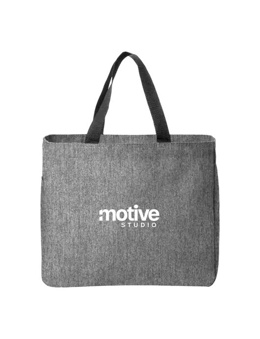 Essential Medium Grey Heather Tote w/Motive Studio Logo