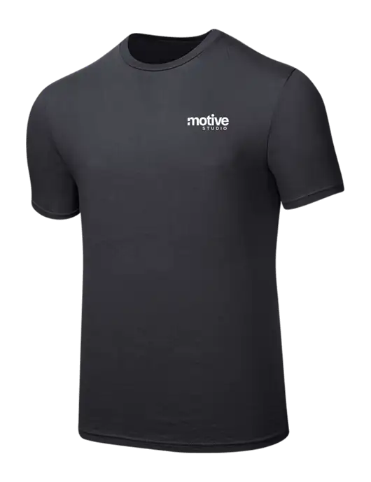 Seriously Soft Charcoal T-Shirt w/Motive Studio Logo